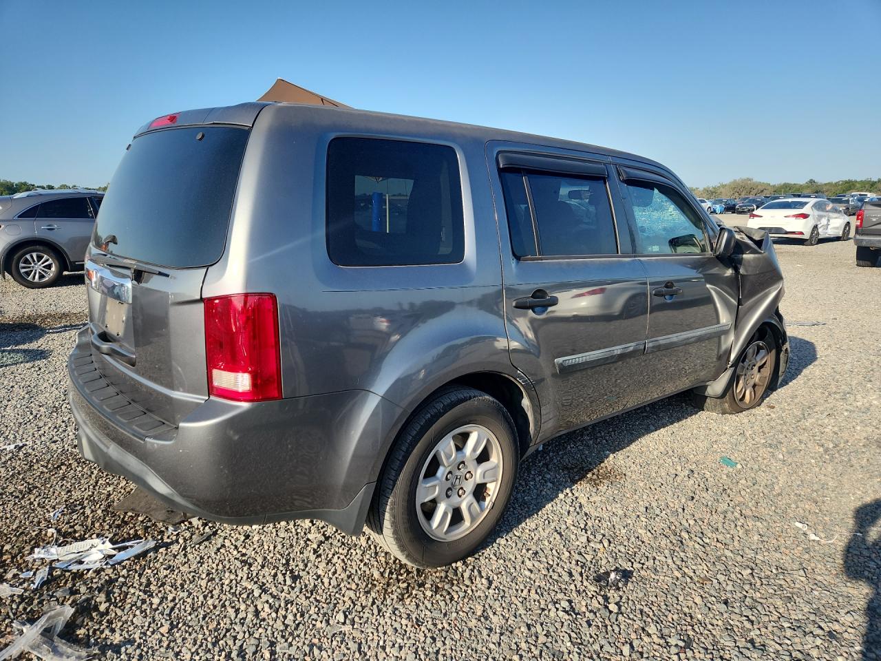 2012 Honda Pilot Lx Gray vin: 5FNYF3H22CB019468
