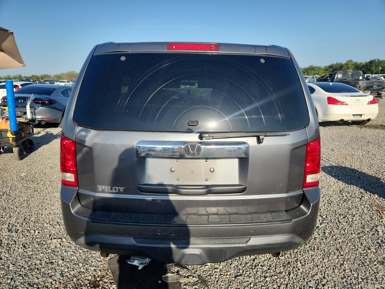 2012 Honda Pilot Lx Gray vin: 5FNYF3H22CB019468
