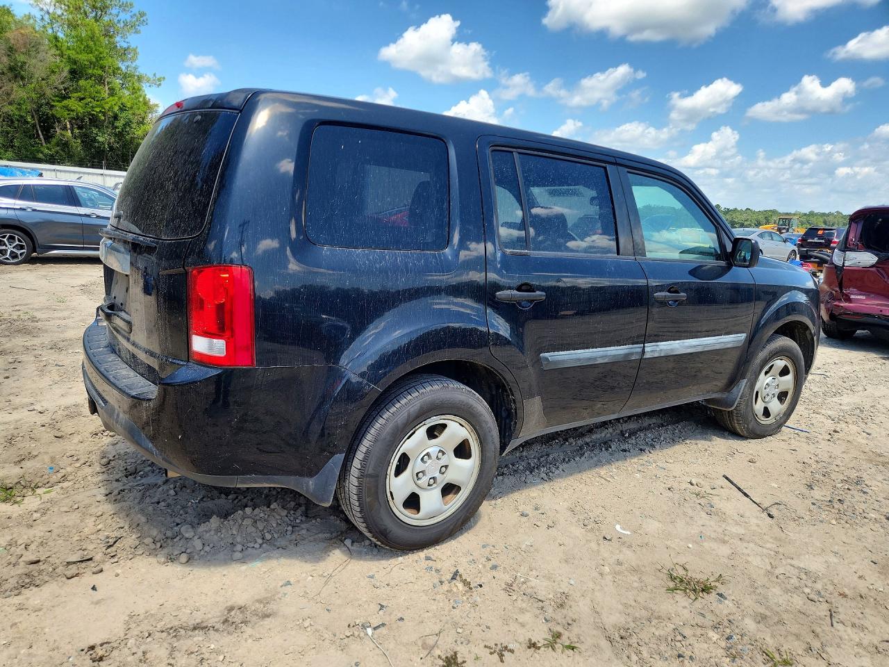 2013 Honda Pilot Lx Black vin: 5FNYF3H22DB036823