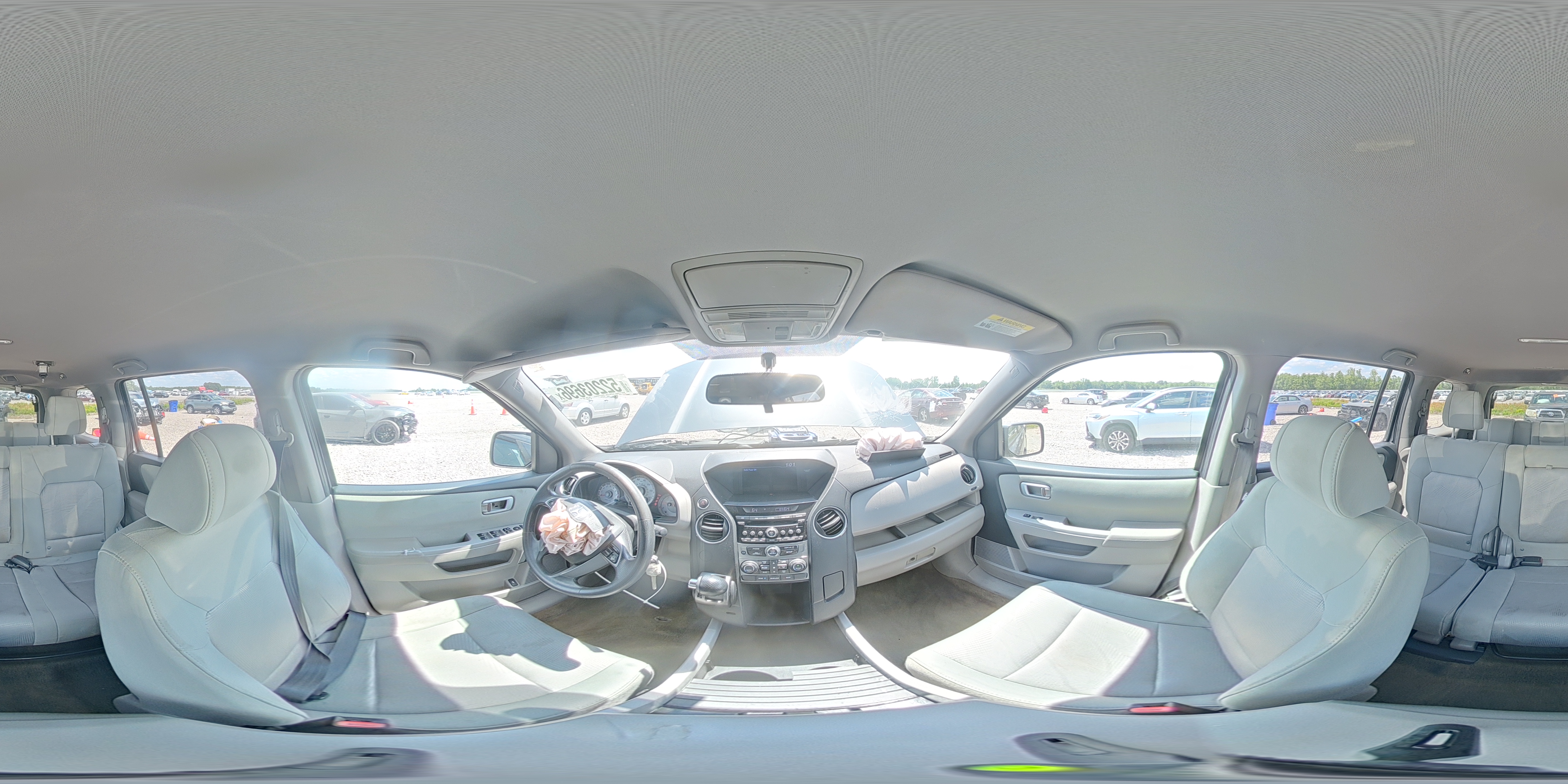 2015 Honda Pilot Lx Серый vin: 5FNYF3H22FB004120
