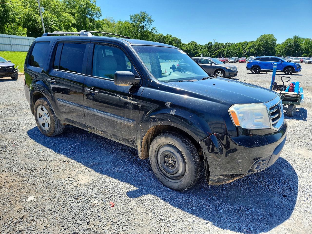 2015 Honda Pilot Lx Black vin: 5FNYF3H22FB015344