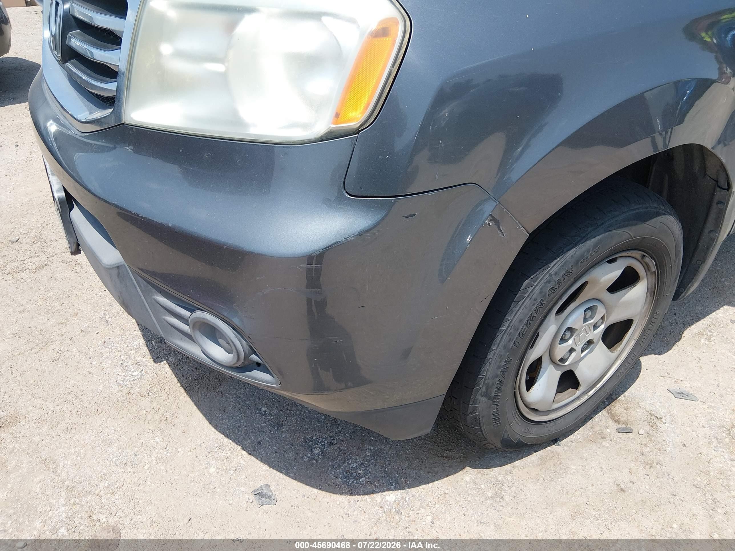2012 Honda Pilot Lx Gray vin: 5FNYF3H23CB003375