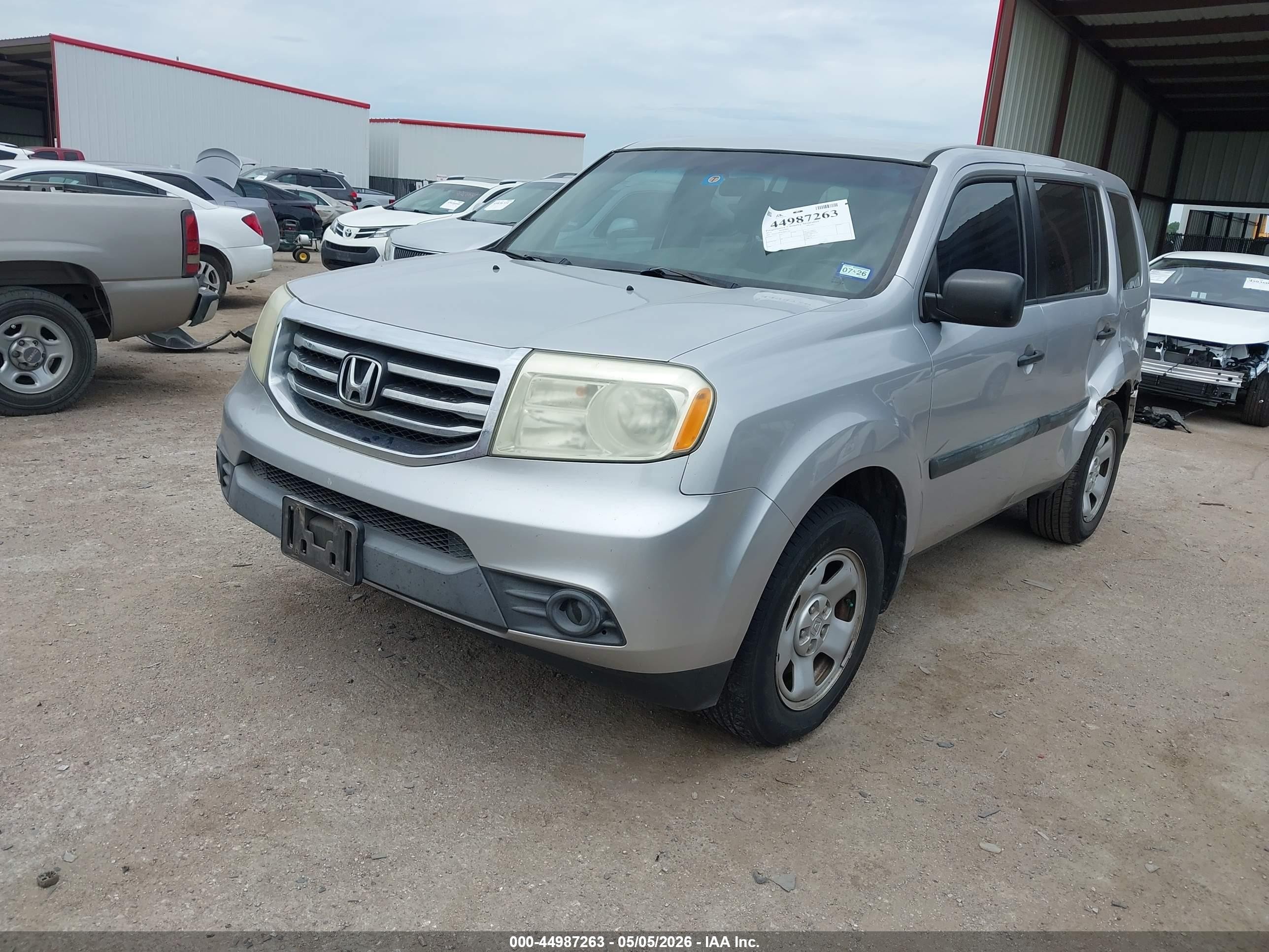 2013 Honda Pilot Lx Silver vin: 5FNYF3H23DB037706