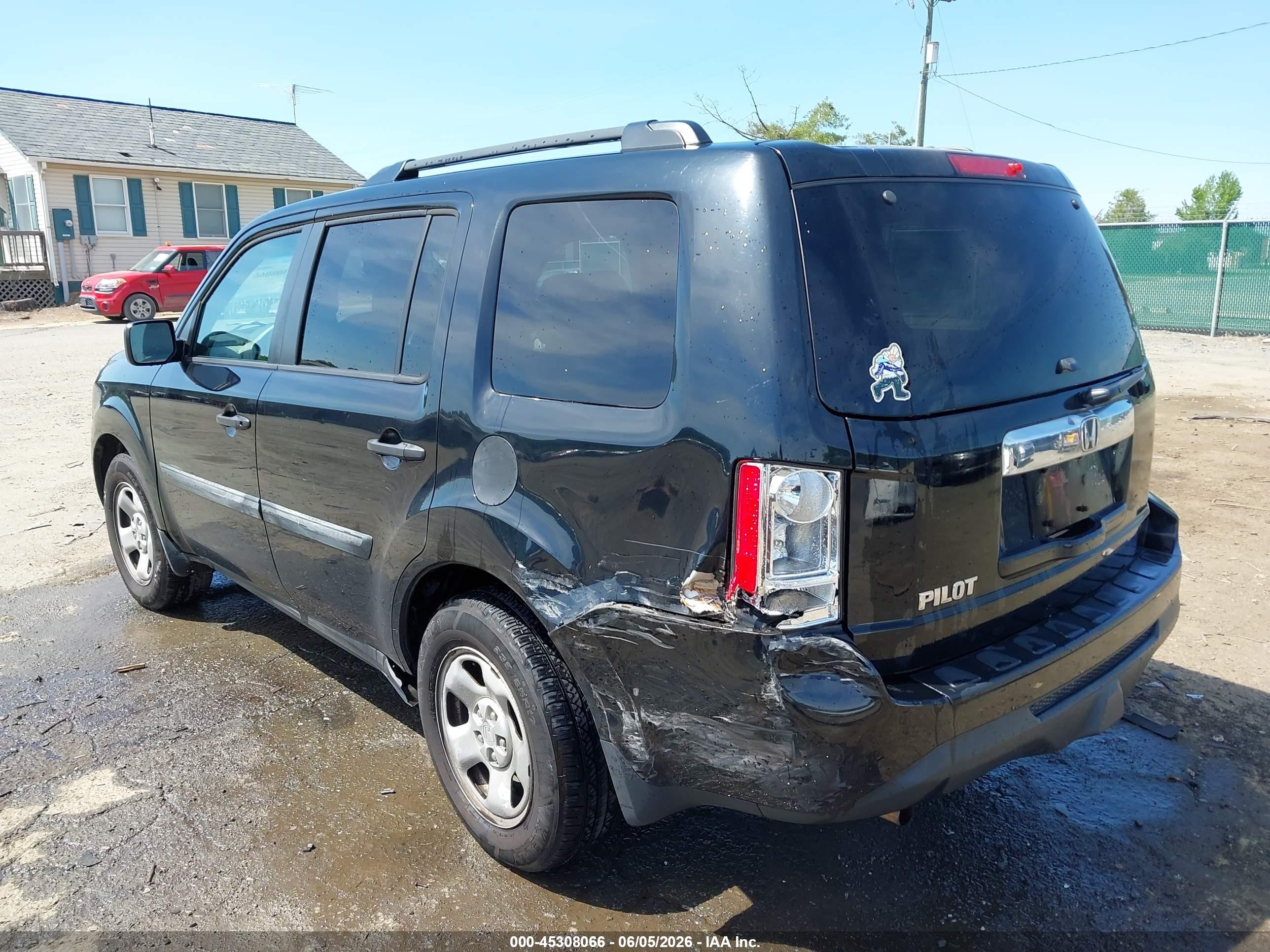 2013 Honda Pilot Lx Черный vin: 5FNYF3H23DB041951