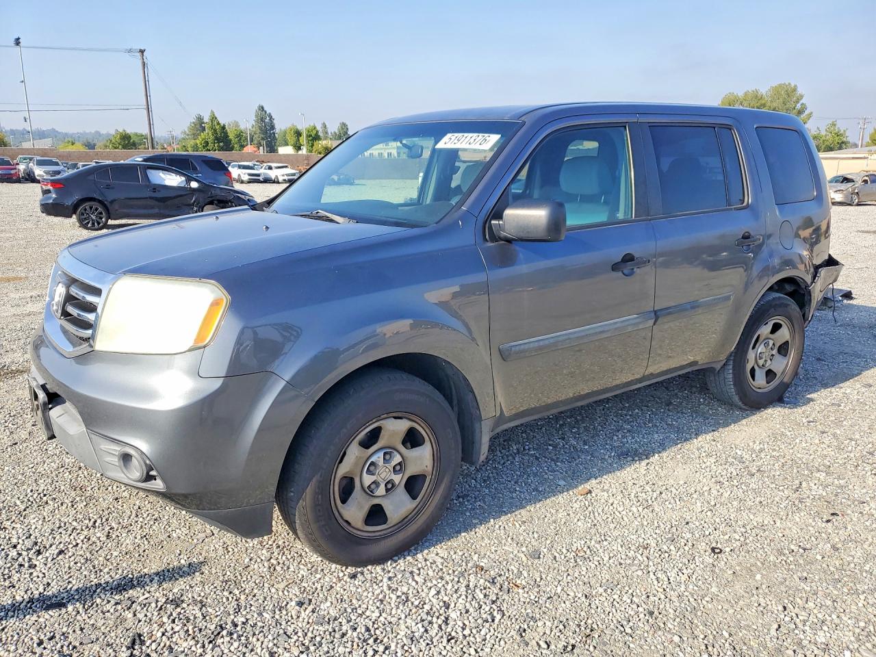 2012 Honda Pilot Lx Серый vin: 5FNYF3H24CB017818