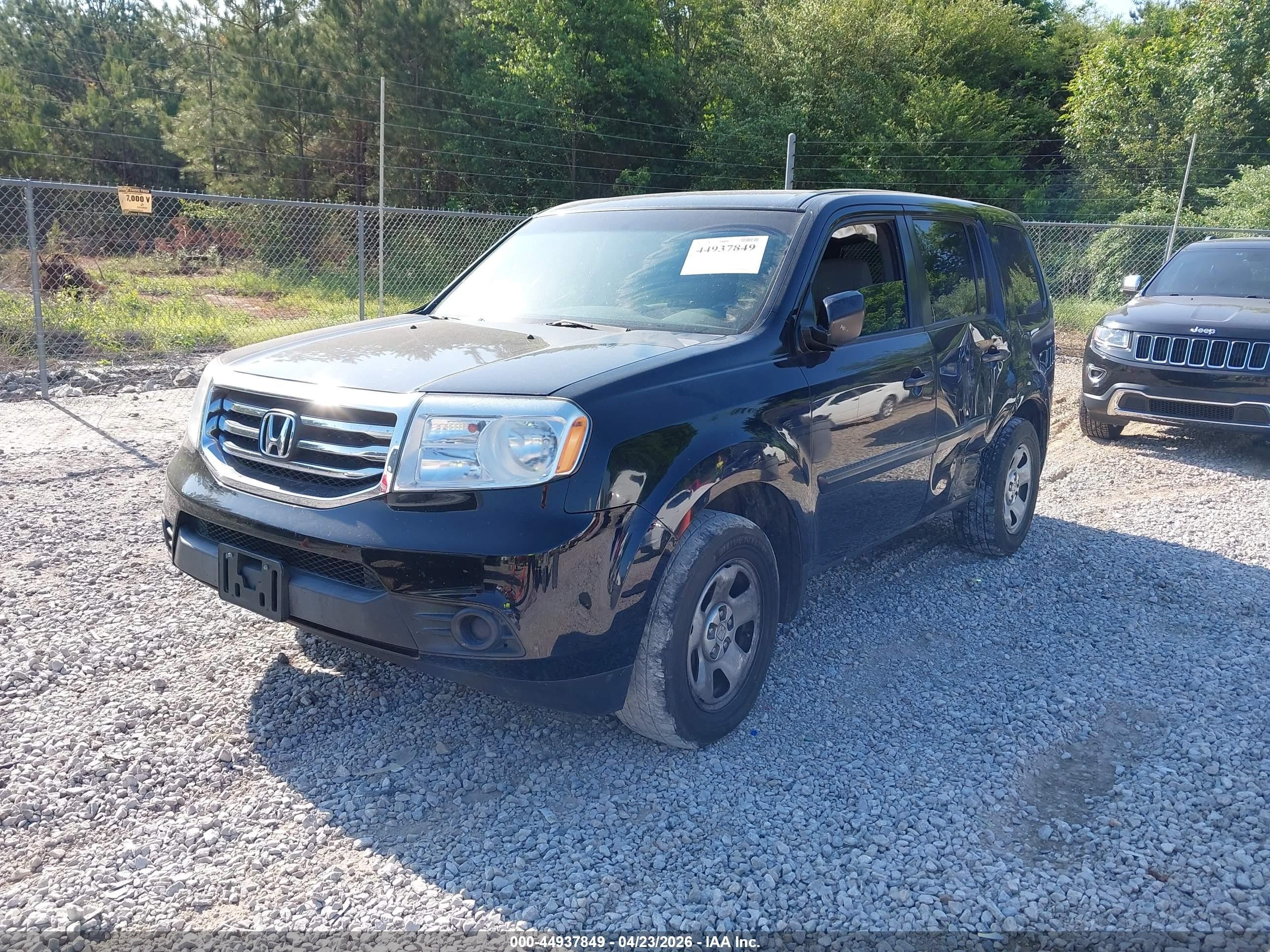 2012 Honda Pilot Lx Black vin: 5FNYF3H24CB033131