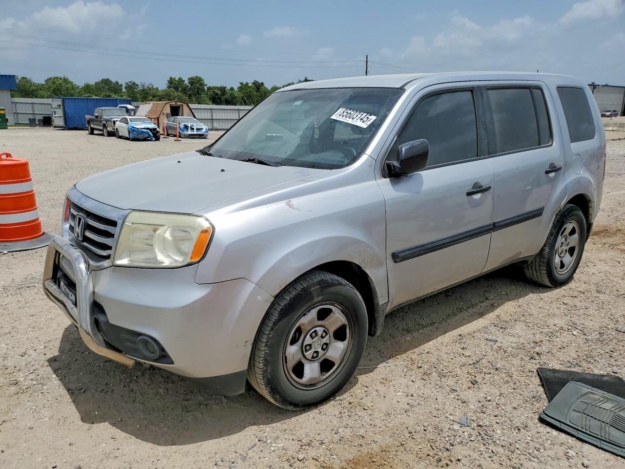 2013 Honda Pilot Lx Silver vin: 5FNYF3H24DB006982