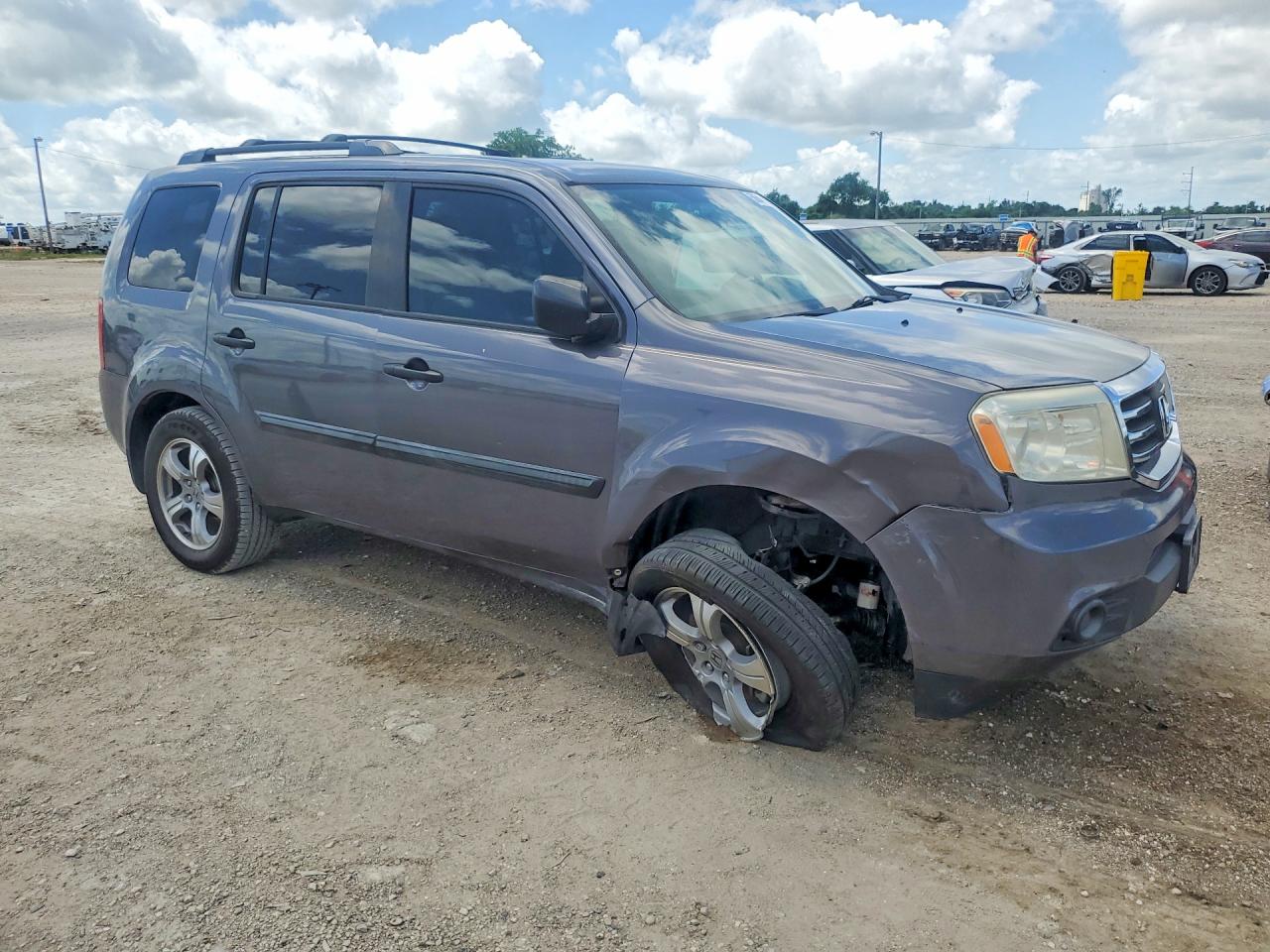 2015 Honda Pilot Lx Gray vin: 5FNYF3H24FB021632