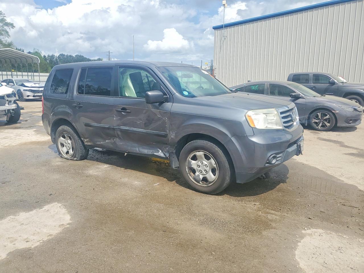 2013 Honda Pilot Lx Blue vin: 5FNYF3H25DB006442