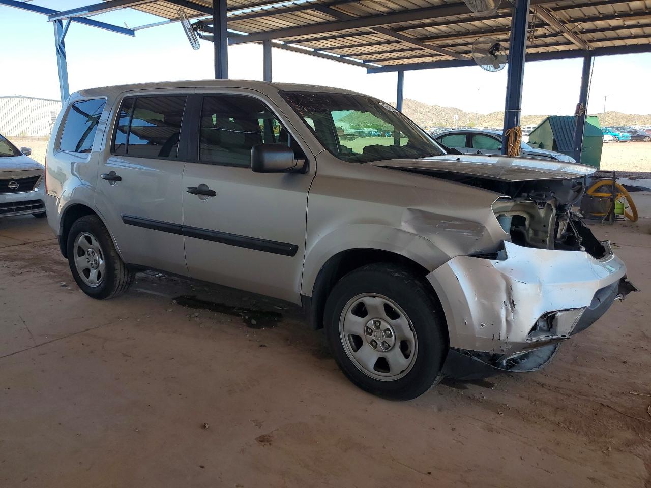2013 Honda Pilot Lx Silver vin: 5FNYF3H25DB033771