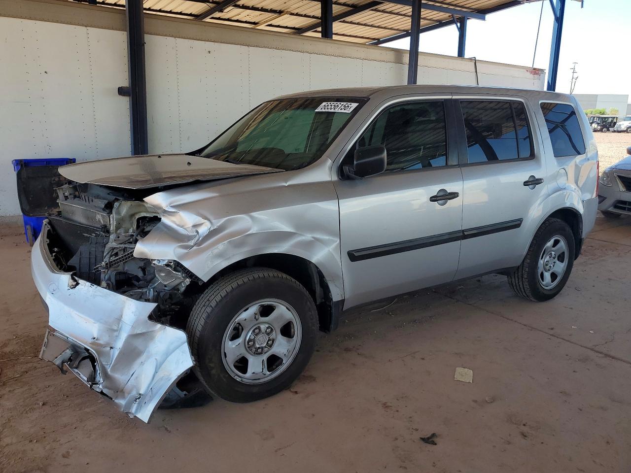 2013 Honda Pilot Lx Silver vin: 5FNYF3H25DB033771