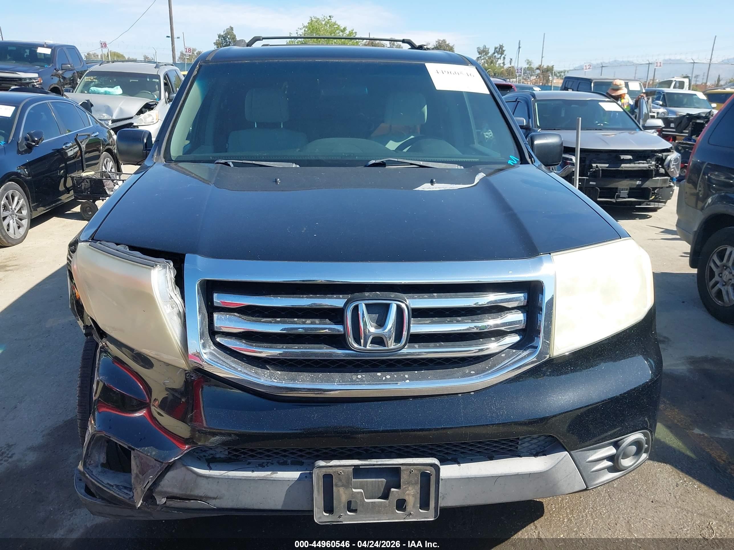 2013 Honda Pilot Lx Black vin: 5FNYF3H25DB039635