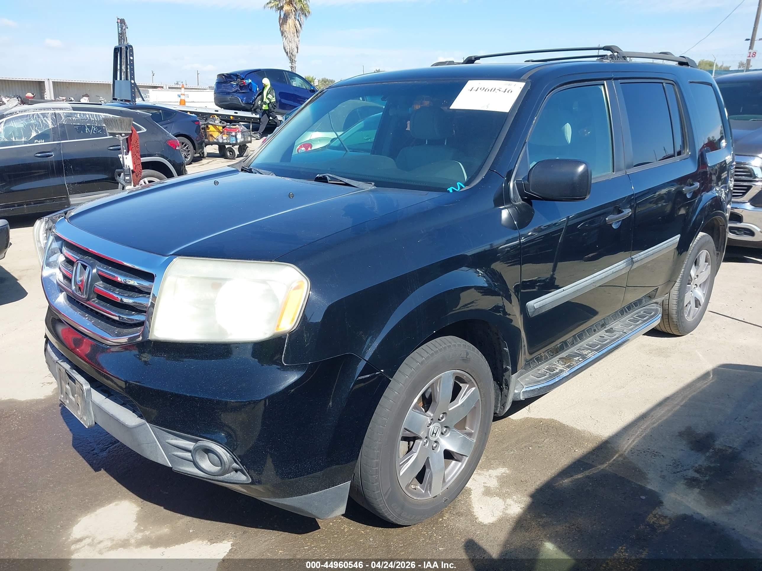 2013 Honda Pilot Lx Black vin: 5FNYF3H25DB039635