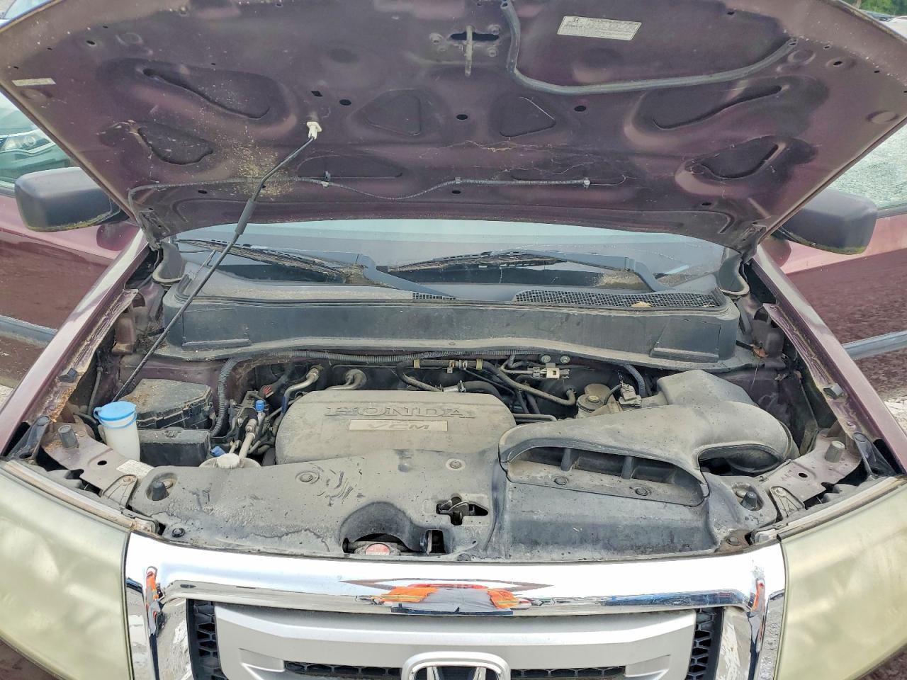 2010 Honda Pilot Lx Burgundy vin: 5FNYF3H26AB010589