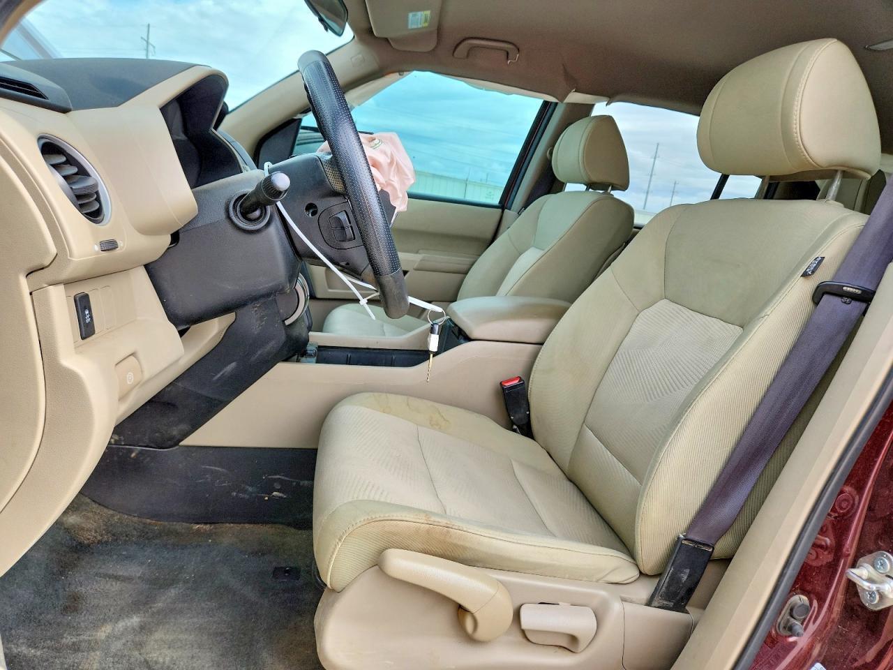 2013 Honda Pilot Lx Burgundy vin: 5FNYF3H26DB044553