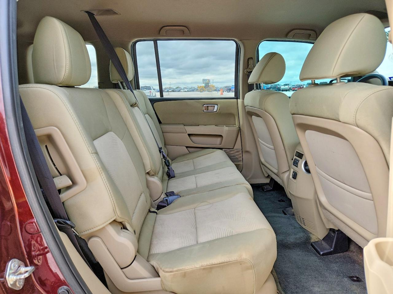 2013 Honda Pilot Lx Burgundy vin: 5FNYF3H26DB044553