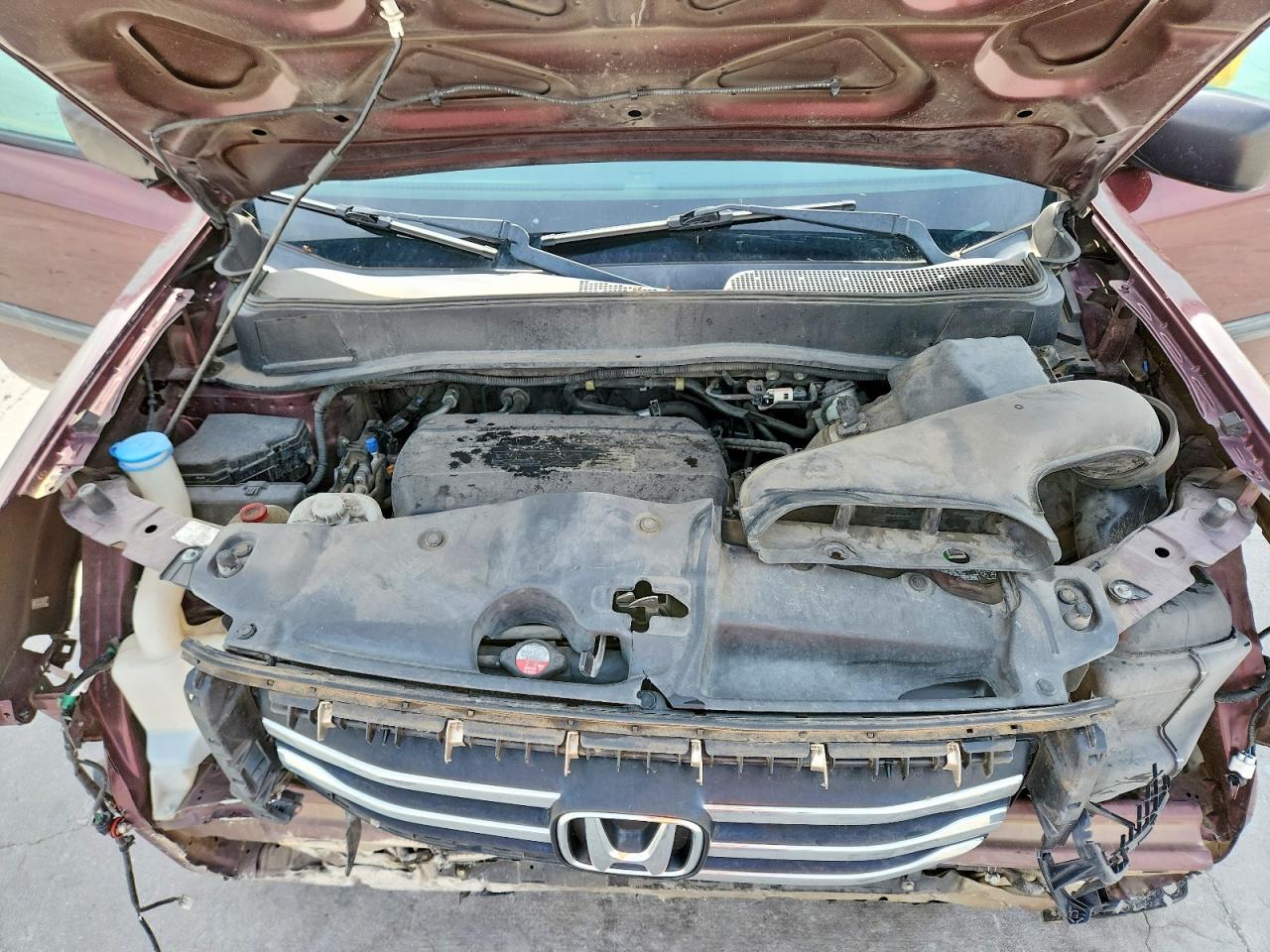 2013 Honda Pilot Lx Burgundy vin: 5FNYF3H26DB044553