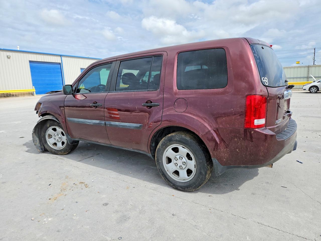 2013 Honda Pilot Lx Burgundy vin: 5FNYF3H26DB044553