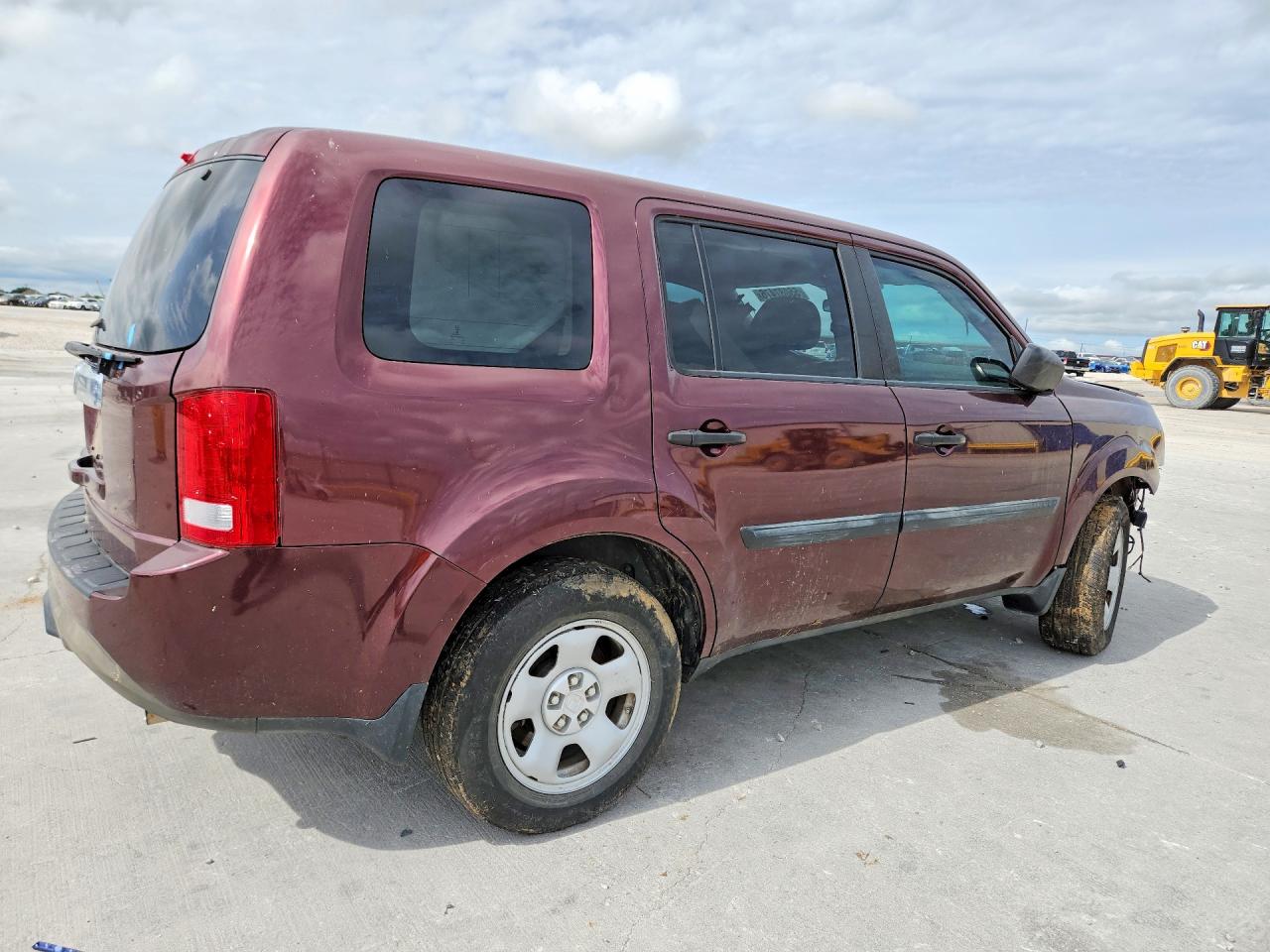 2013 Honda Pilot Lx Burgundy vin: 5FNYF3H26DB044553