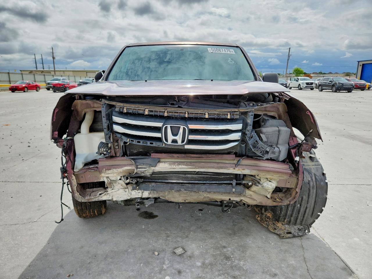 2013 Honda Pilot Lx Burgundy vin: 5FNYF3H26DB044553