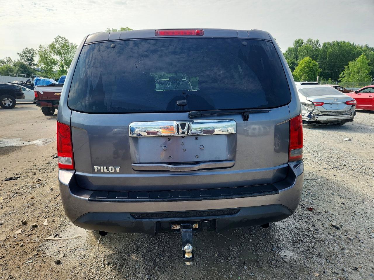 2014 Honda Pilot Lx Gray vin: 5FNYF3H26EB012882