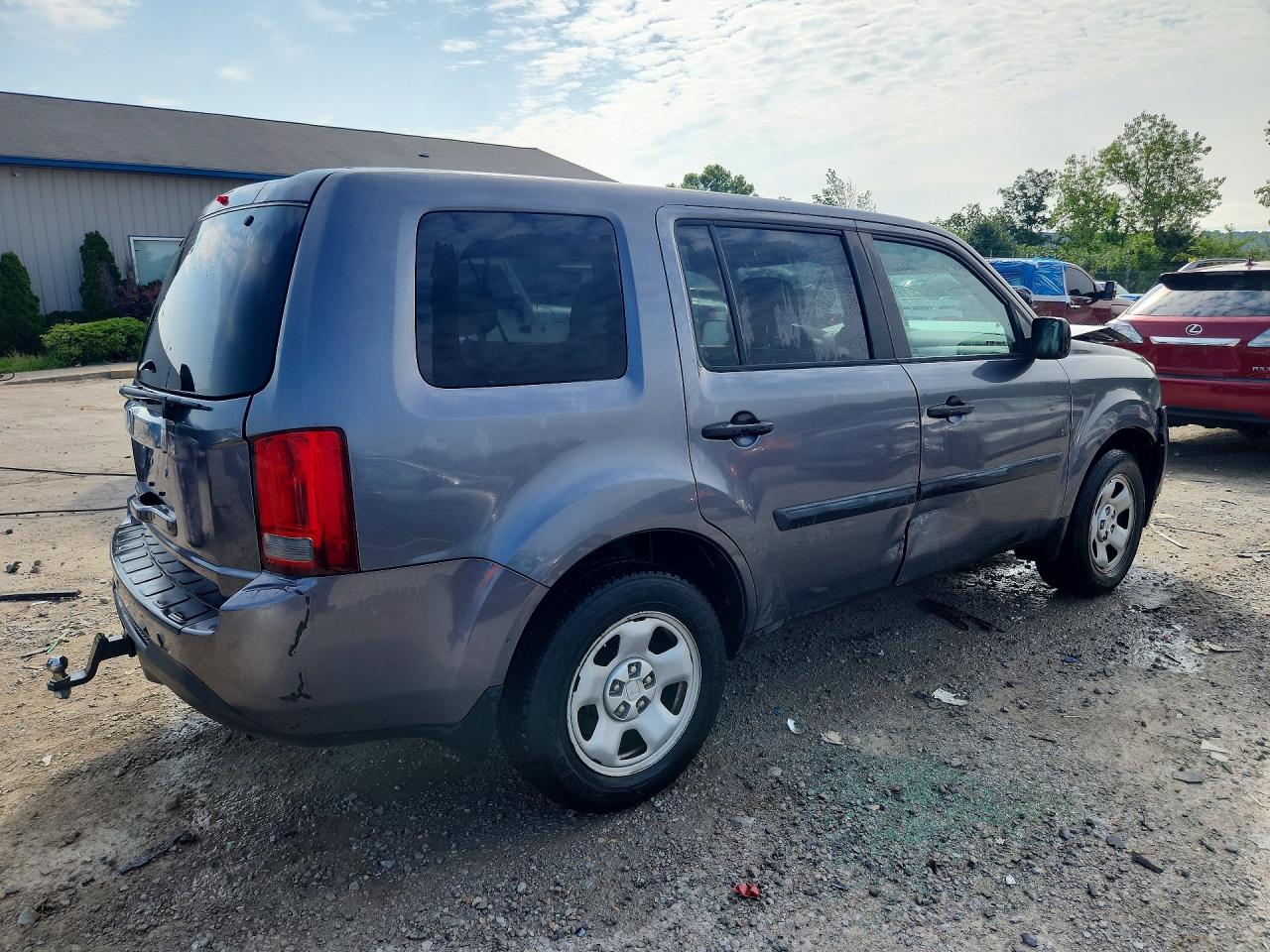 2014 Honda Pilot Lx Gray vin: 5FNYF3H26EB012882