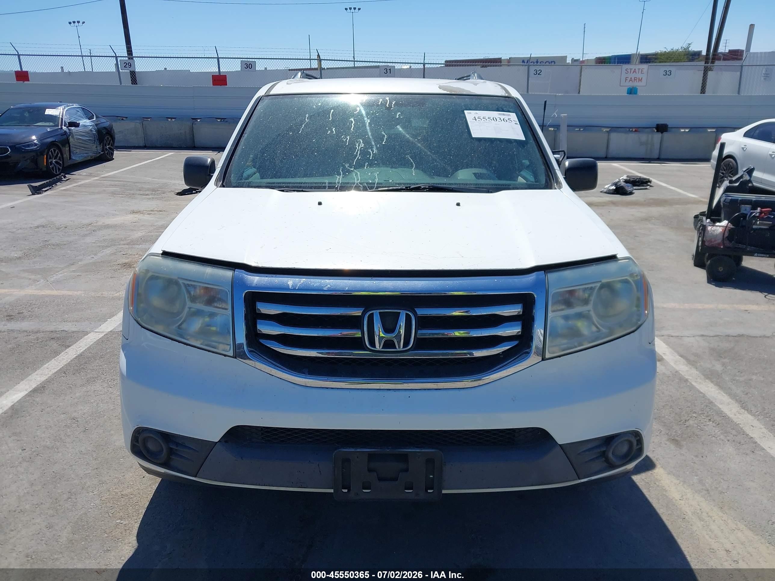 2014 Honda Pilot Lx White vin: 5FNYF3H26EB019542