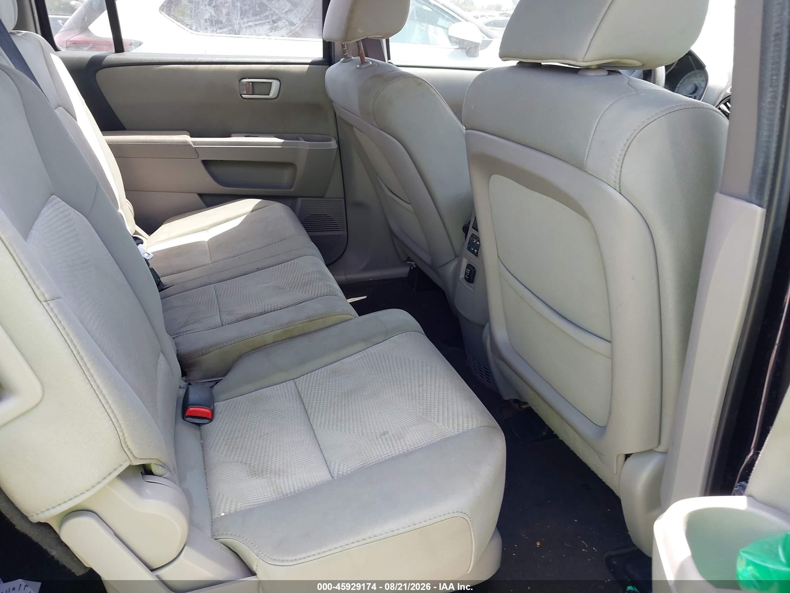2012 Honda Pilot Lx Black vin: 5FNYF3H27CB035214