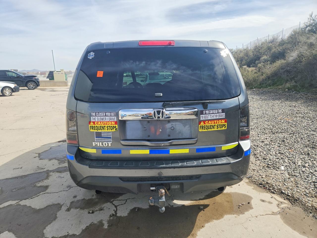 2013 Honda Pilot Lx Gray vin: 5FNYF3H27DB029365
