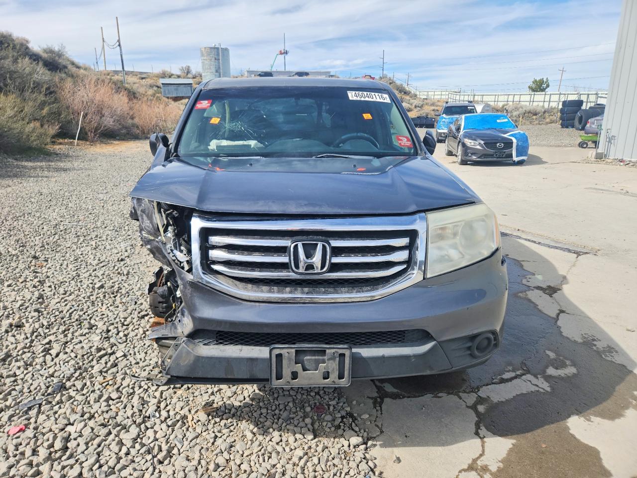 2013 Honda Pilot Lx Gray vin: 5FNYF3H27DB029365