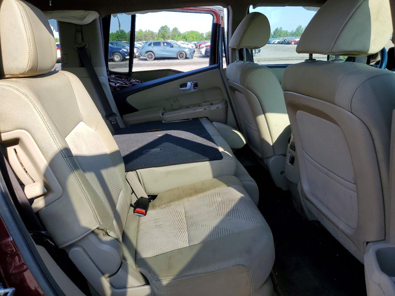 2014 Honda Pilot Lx Burgundy vin: 5FNYF3H27EB010865