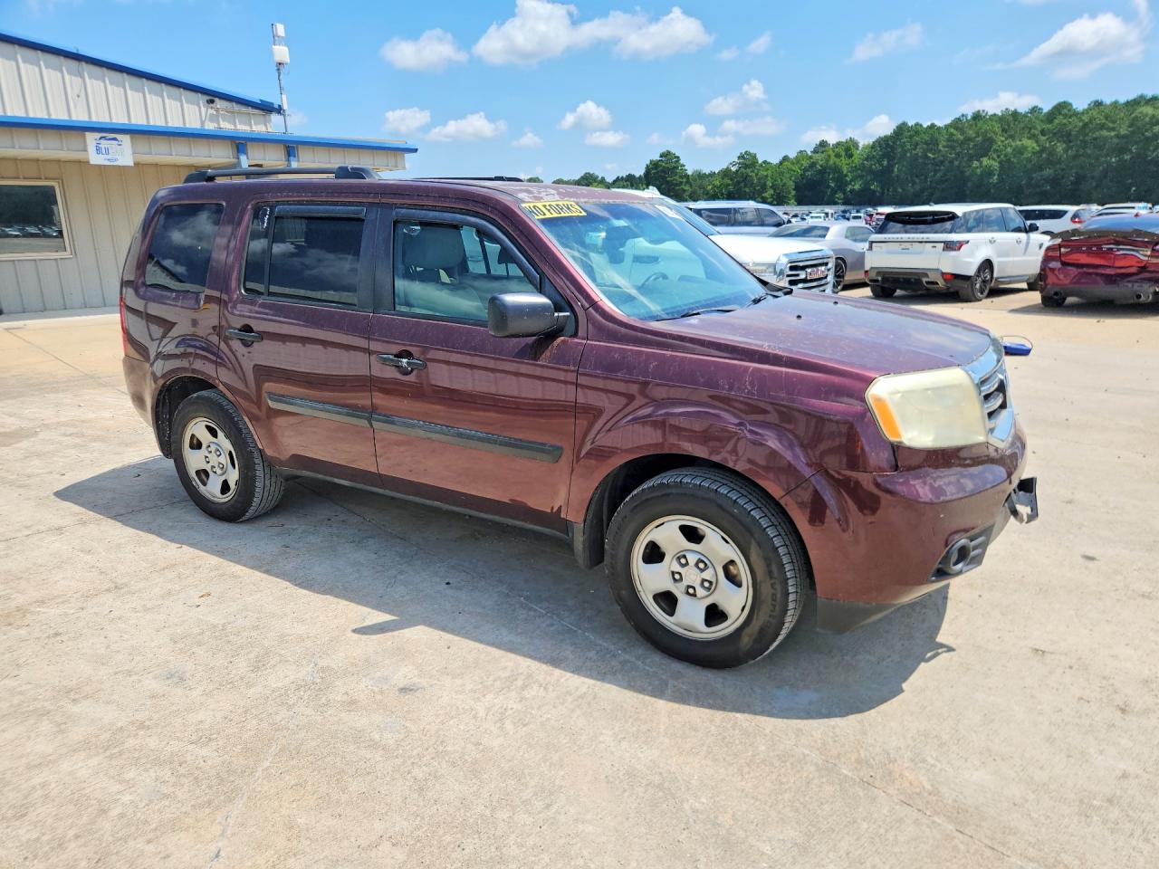2013 Honda Pilot Lx Burgundy vin: 5FNYF3H28DB002000