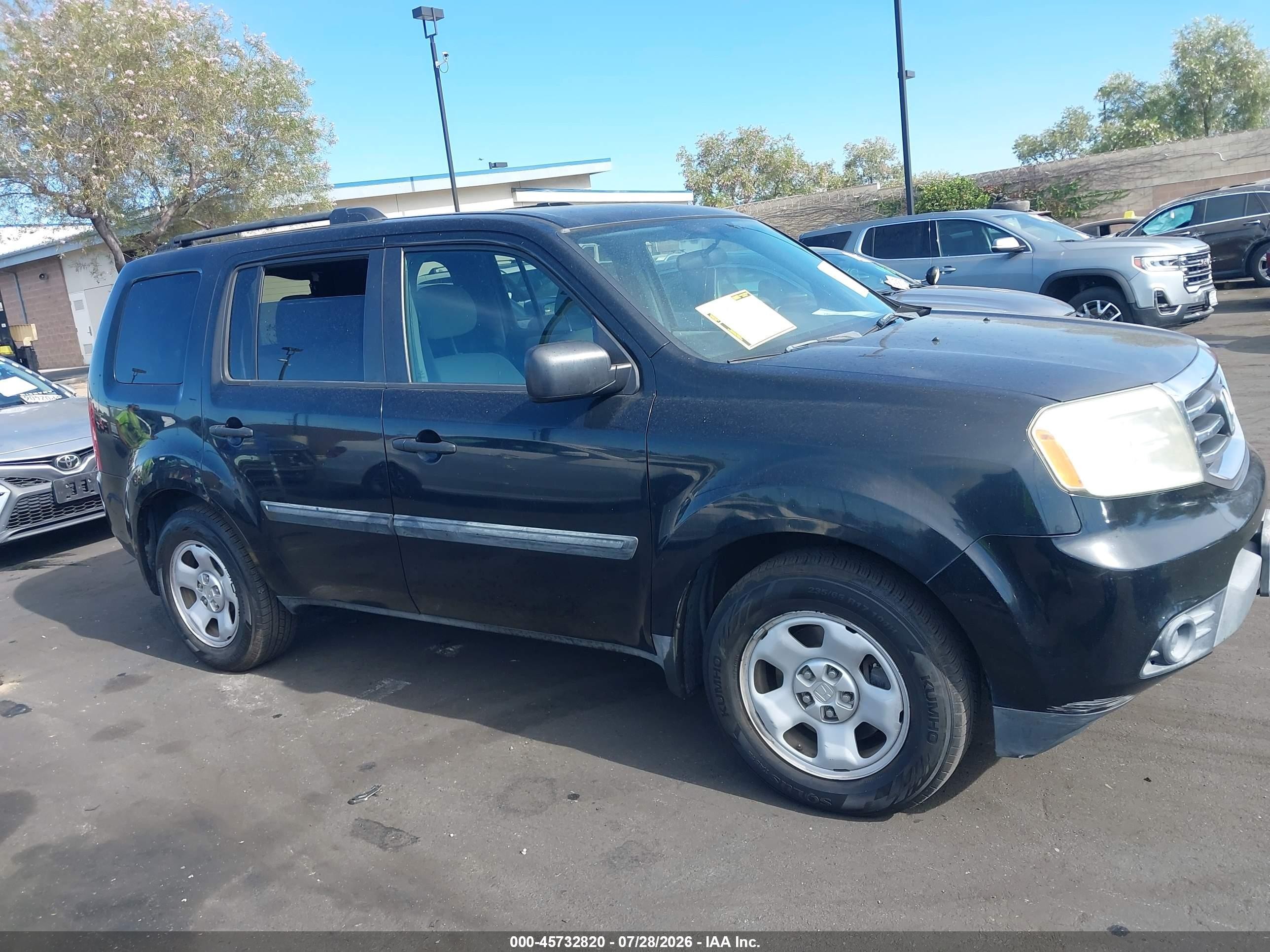 2013 Honda Pilot Lx Черный vin: 5FNYF3H28DB036809