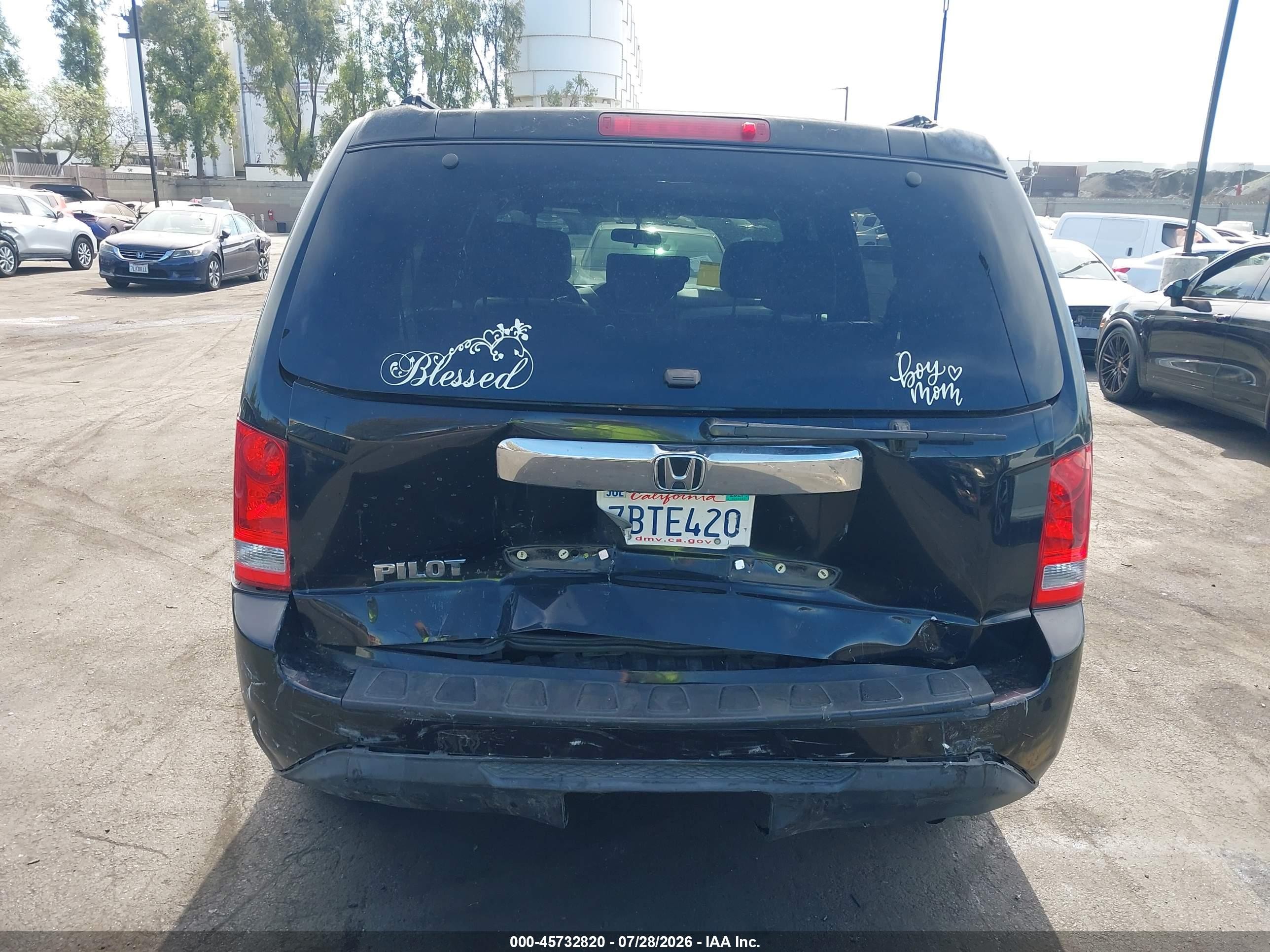 2013 Honda Pilot Lx Черный vin: 5FNYF3H28DB036809