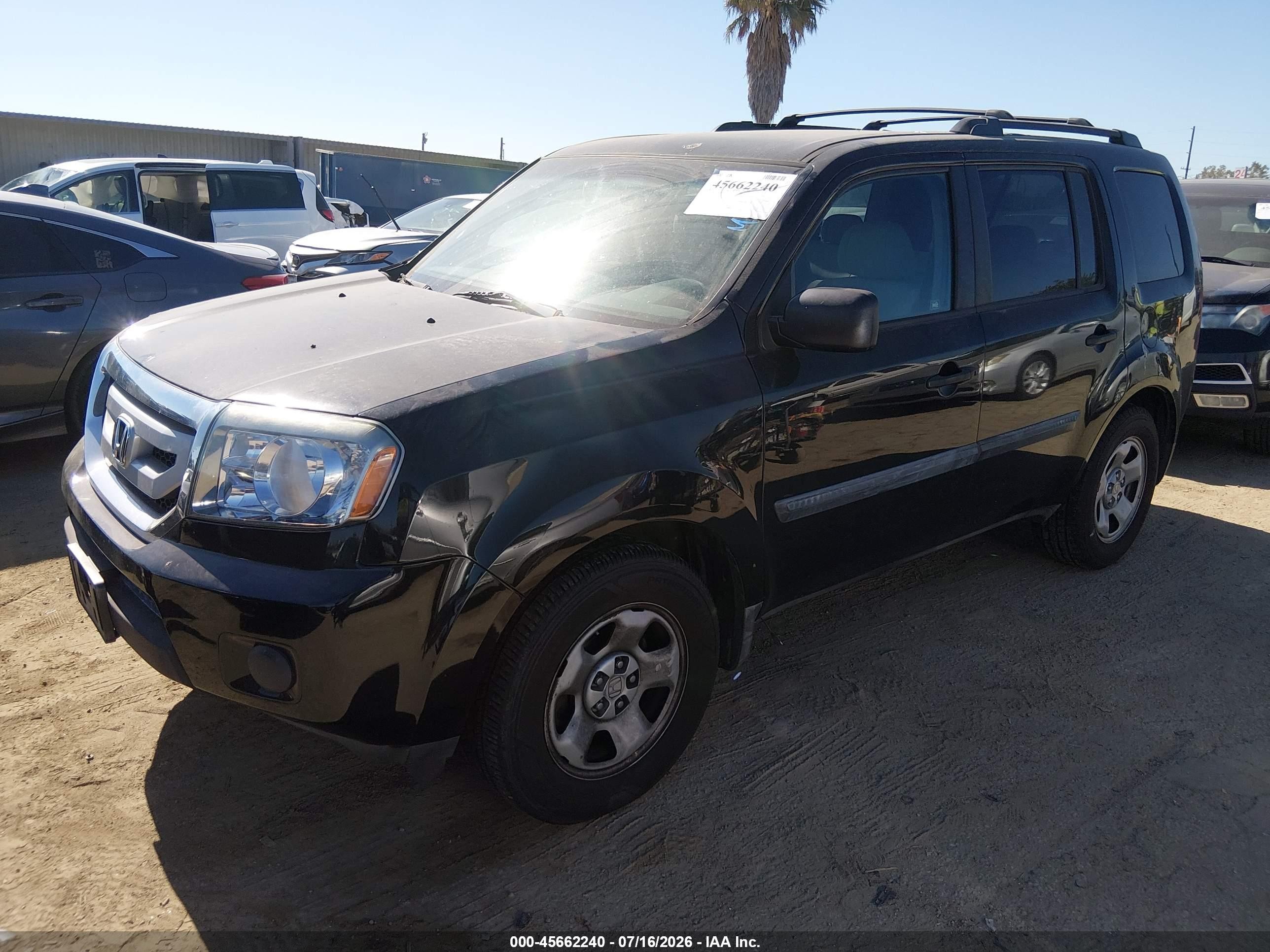 2011 Honda Pilot Lx Black vin: 5FNYF3H29BB038274