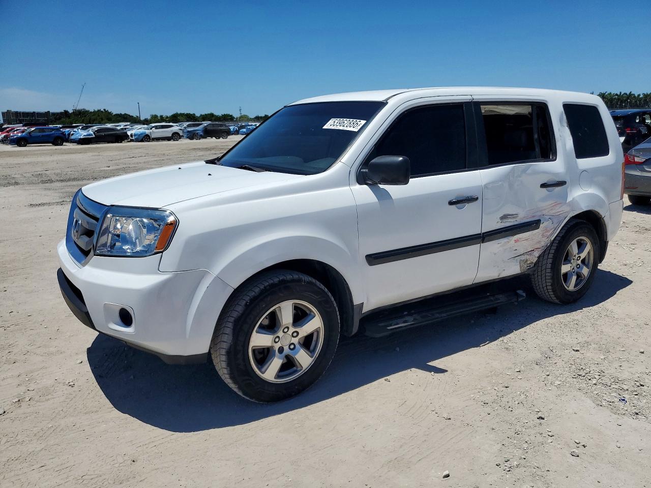 2011 Honda Pilot Lx Белый vin: 5FNYF3H29BB049954
