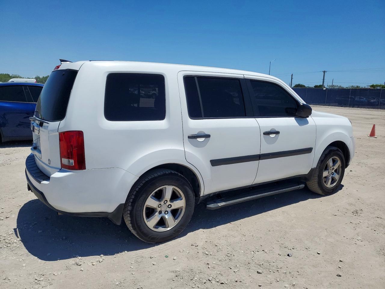 2011 Honda Pilot Lx White vin: 5FNYF3H29BB049954