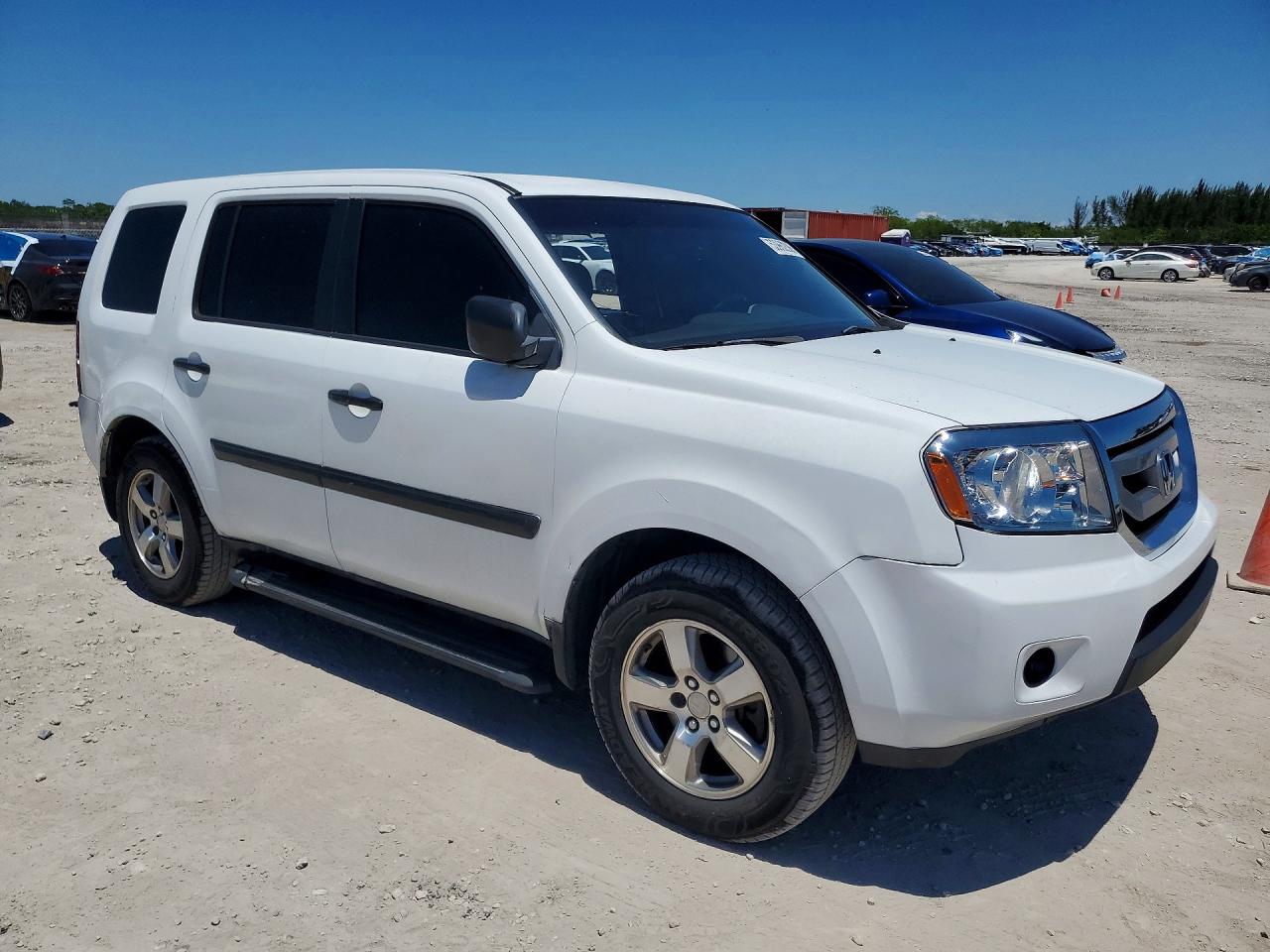 2011 Honda Pilot Lx White vin: 5FNYF3H29BB049954