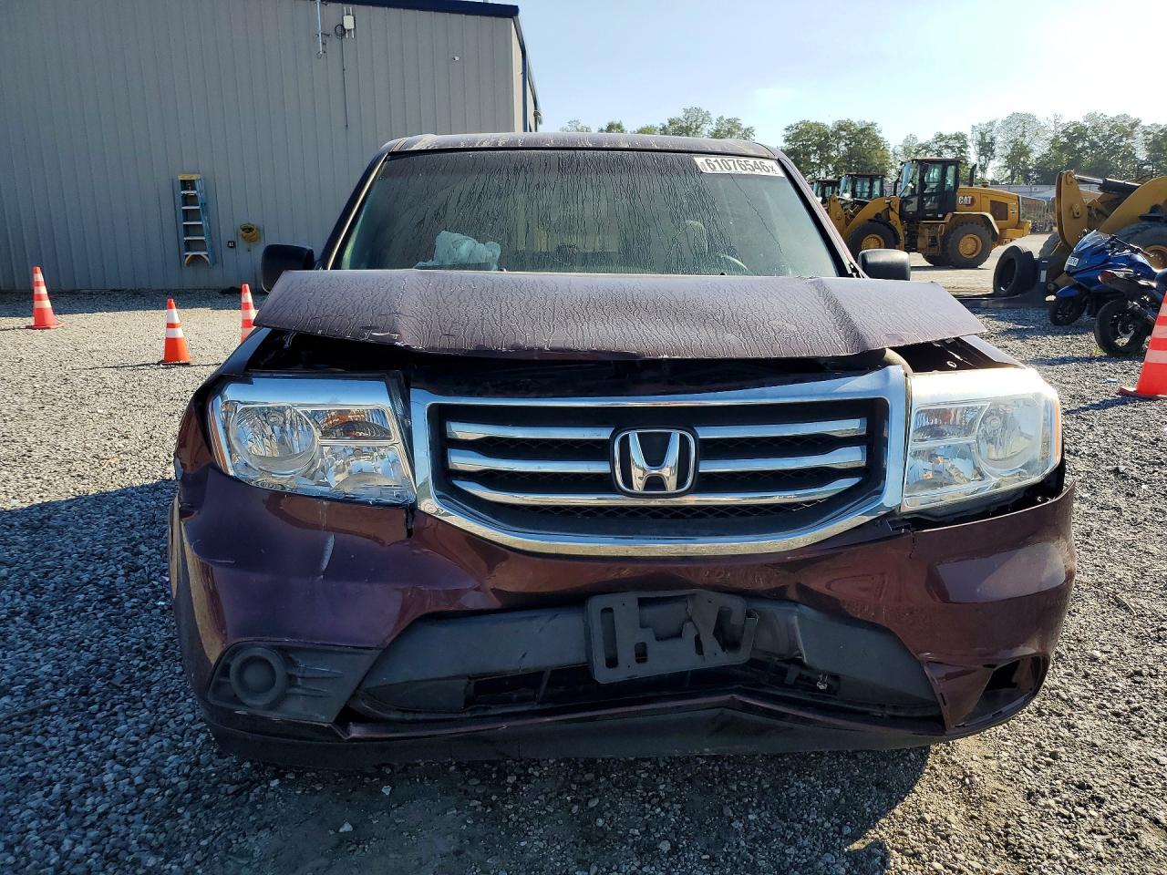 2012 Honda Pilot Lx Burgundy vin: 5FNYF3H29CB040446