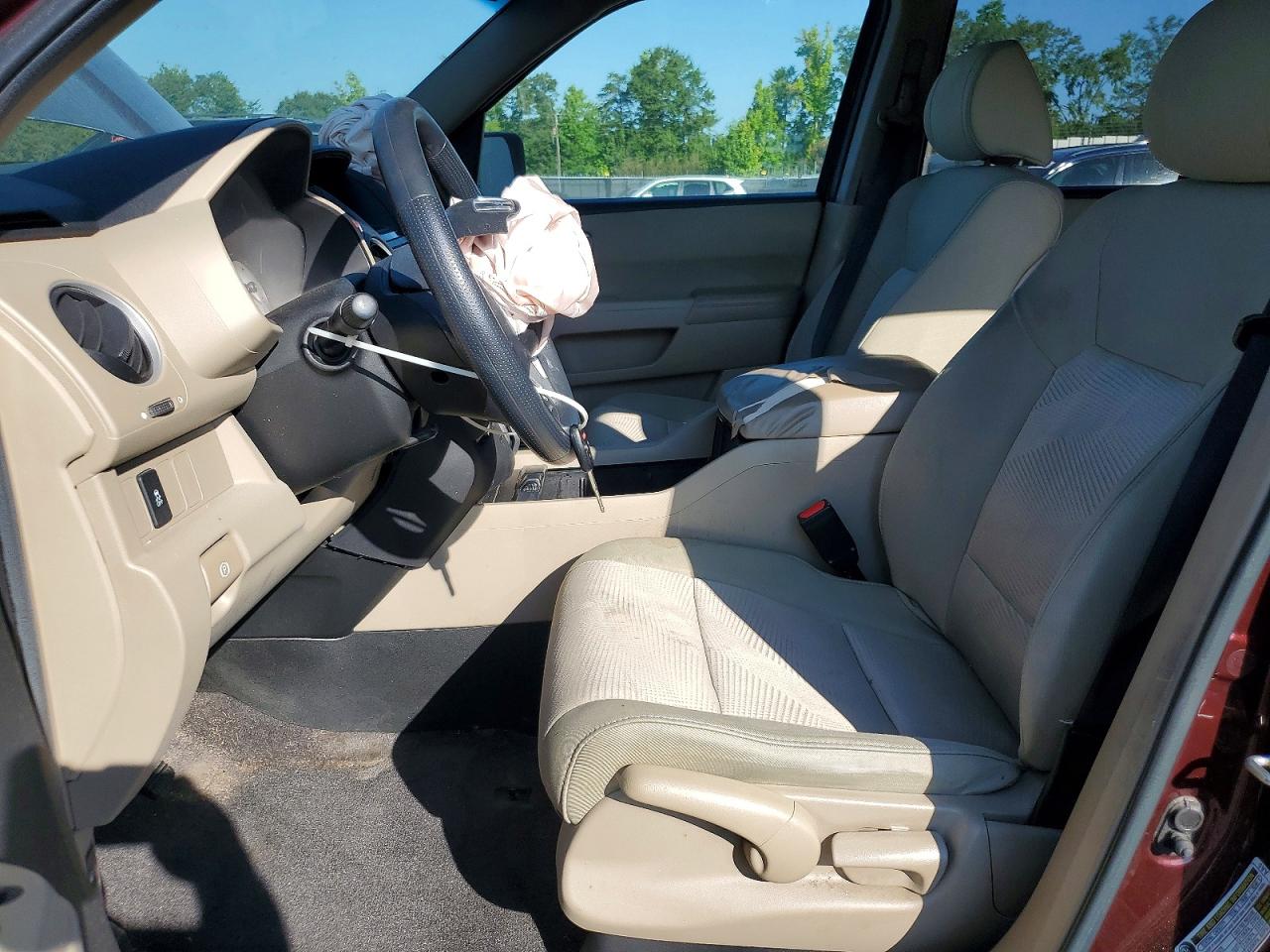 2012 Honda Pilot Lx Burgundy vin: 5FNYF3H29CB040446