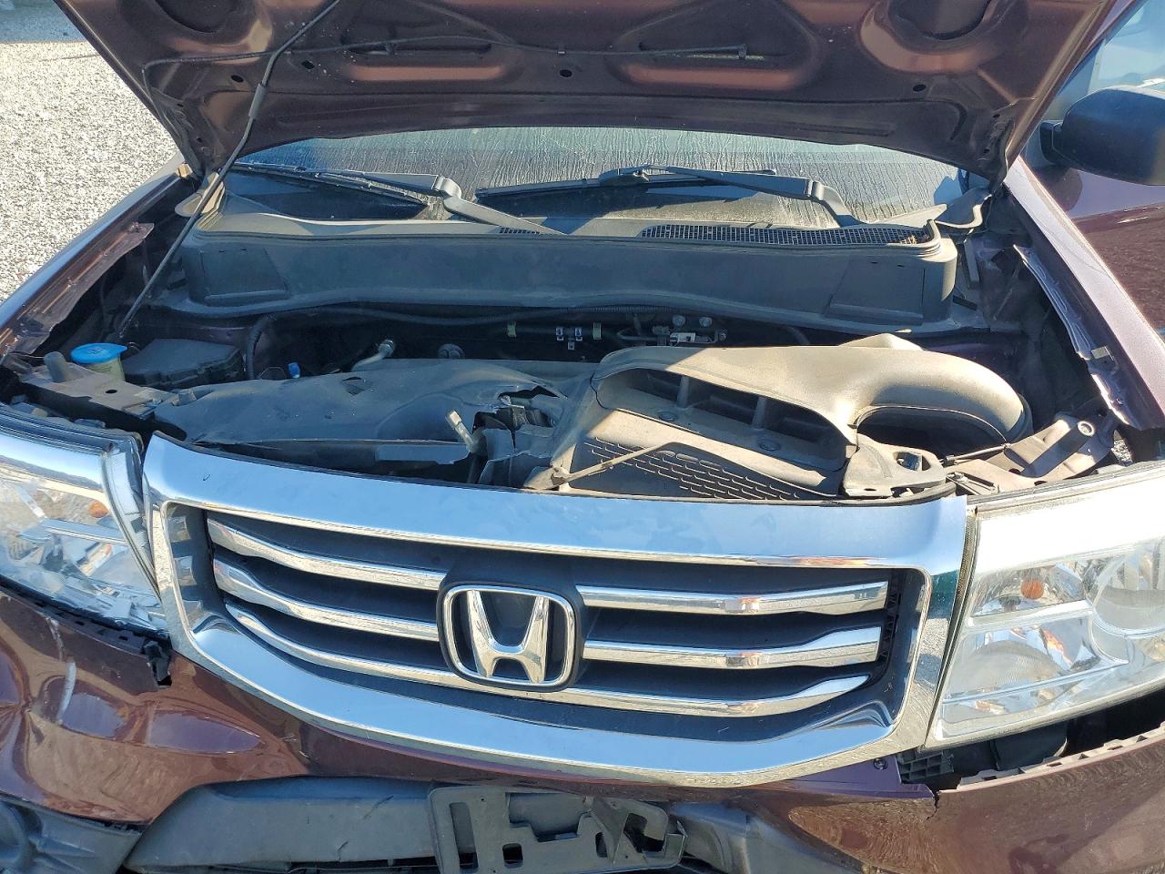 2012 Honda Pilot Lx Burgundy vin: 5FNYF3H29CB040446