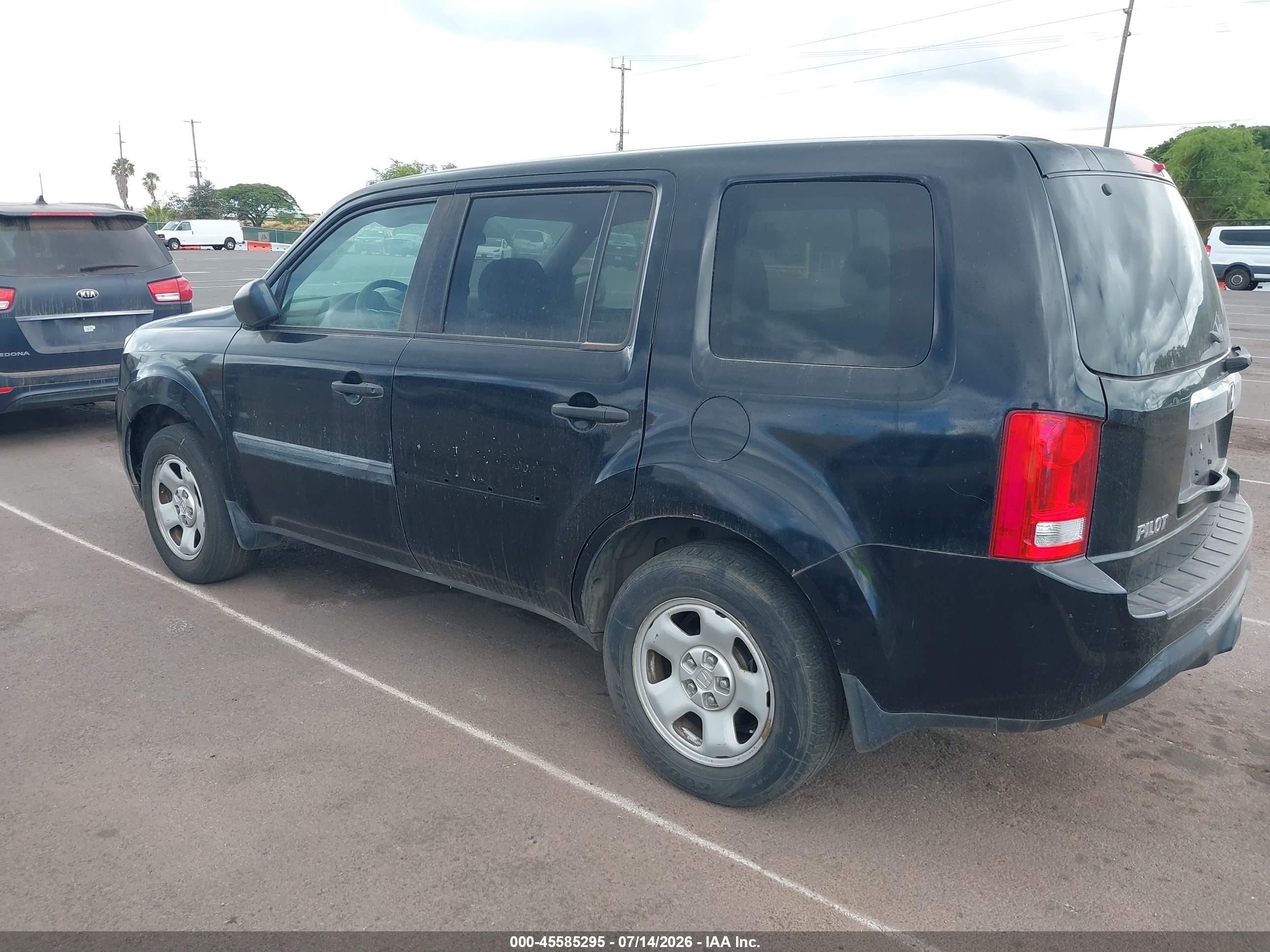 2015 Honda Pilot Lx Black vin: 5FNYF3H2XFB013390
