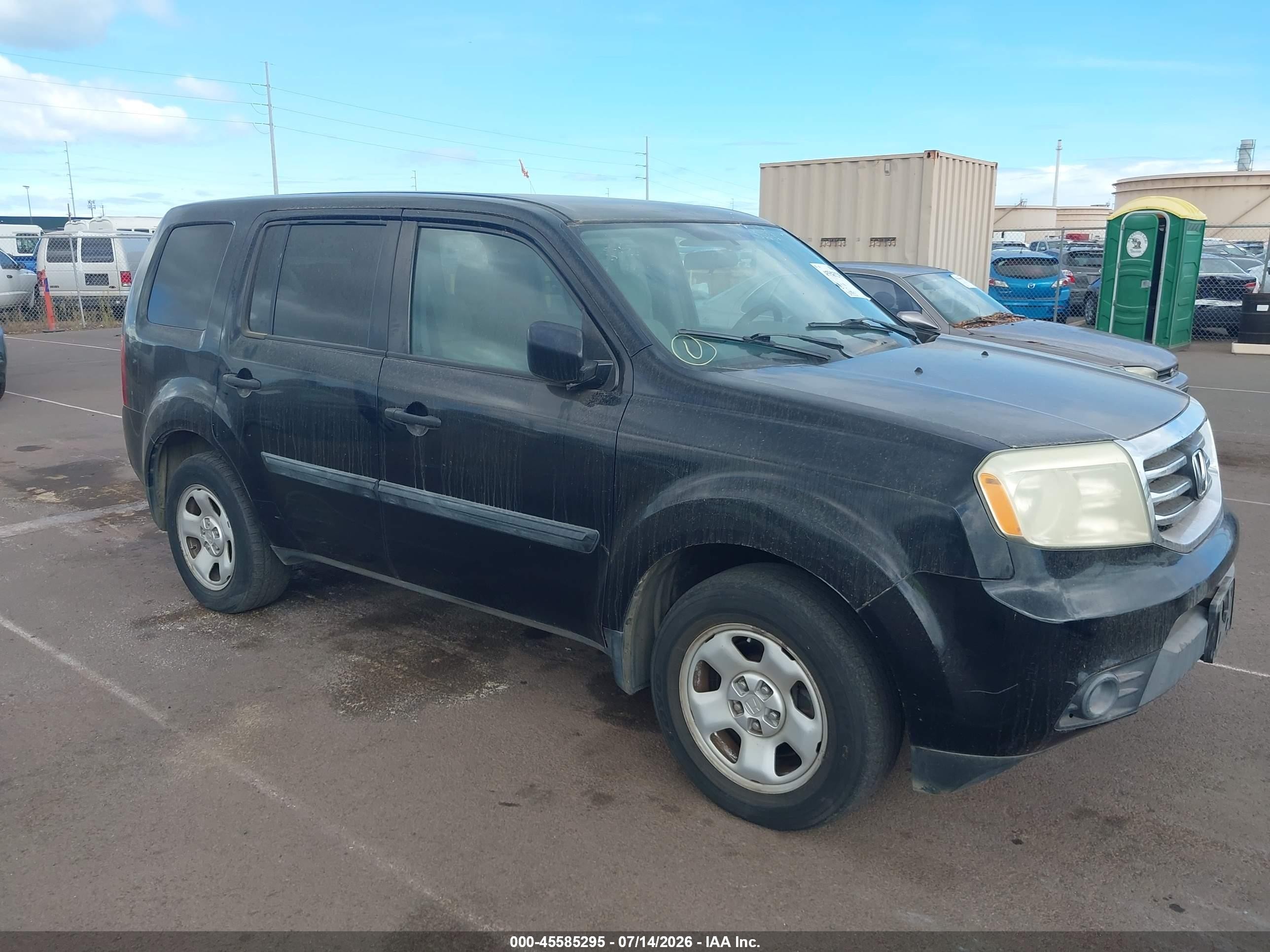2015 Honda Pilot Lx Black vin: 5FNYF3H2XFB013390