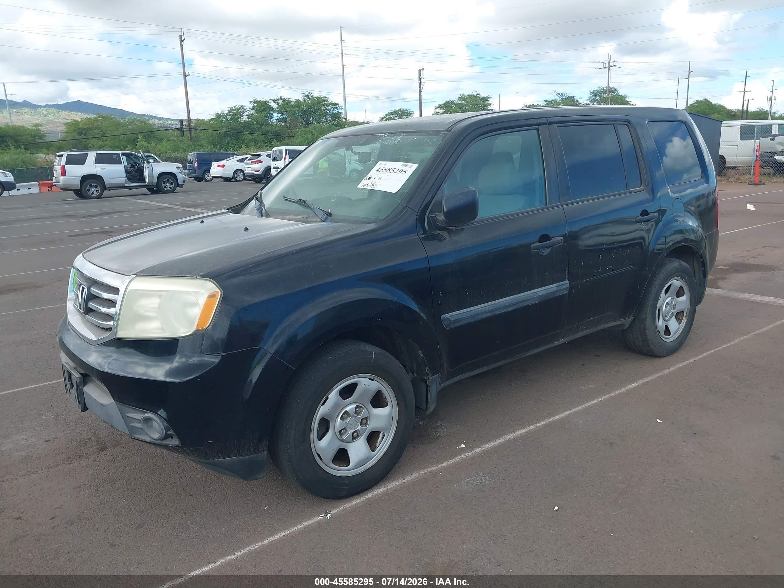 2015 Honda Pilot Lx Black vin: 5FNYF3H2XFB013390