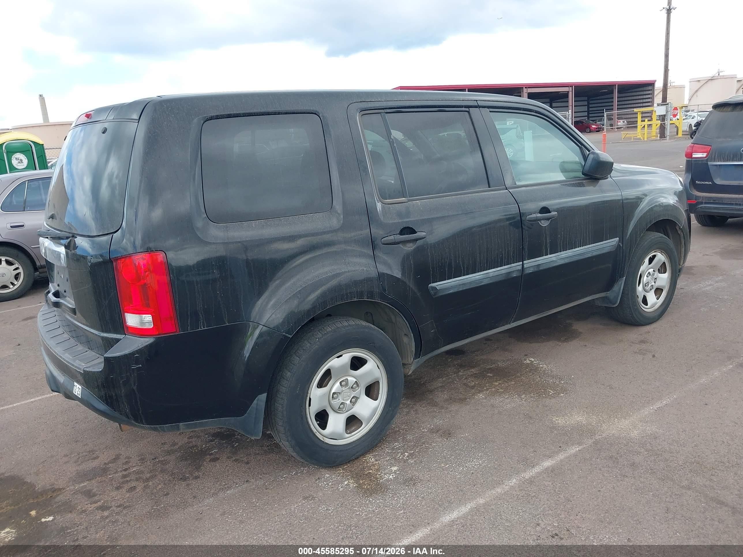 2015 Honda Pilot Lx Black vin: 5FNYF3H2XFB013390