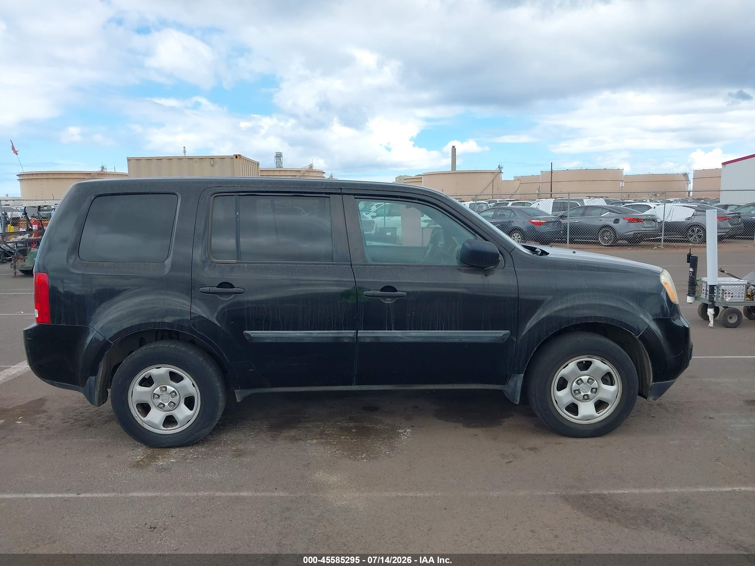 2015 Honda Pilot Lx Black vin: 5FNYF3H2XFB013390