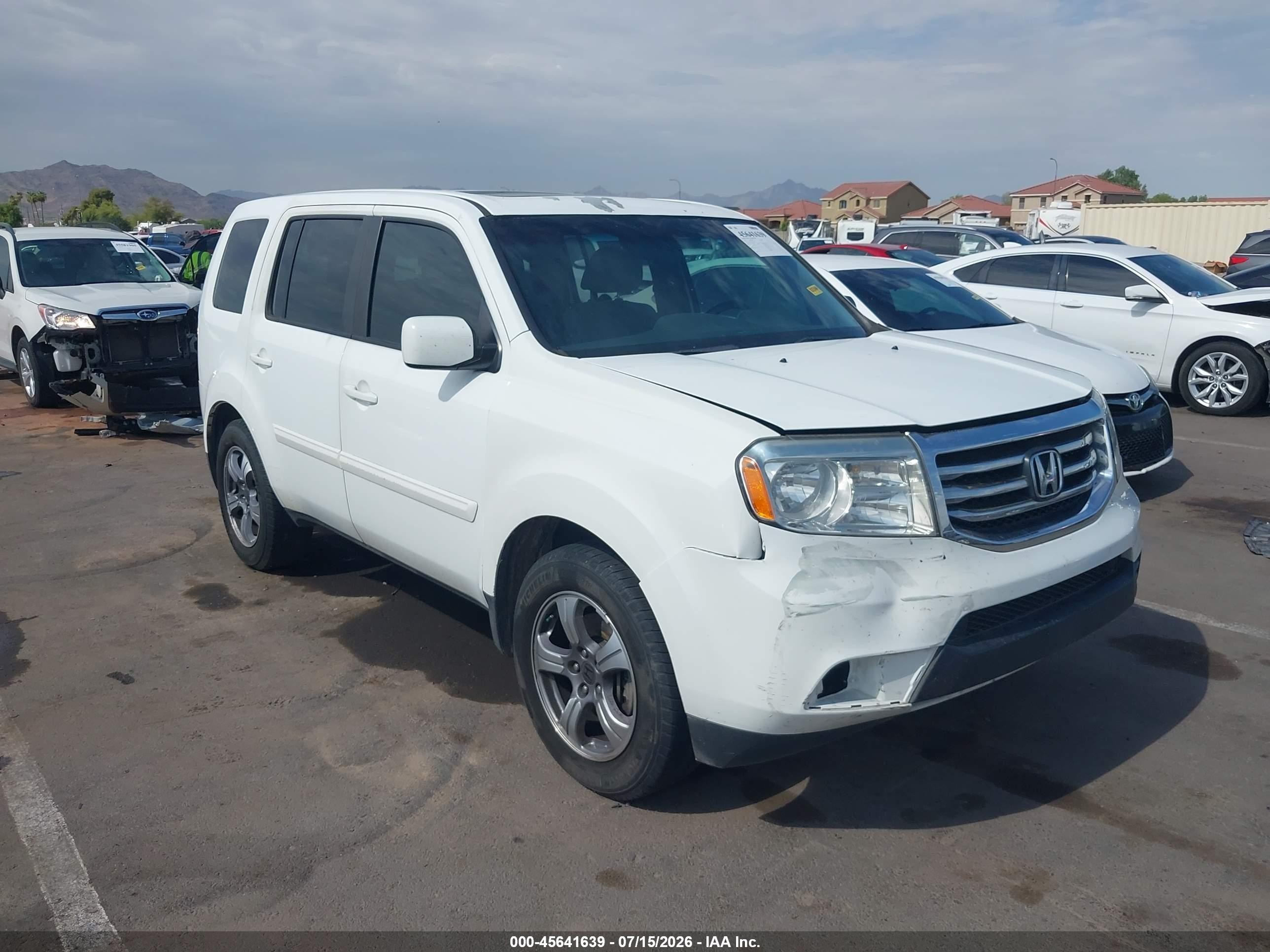 2015 Honda Pilot Se White vin: 5FNYF3H32FB020827