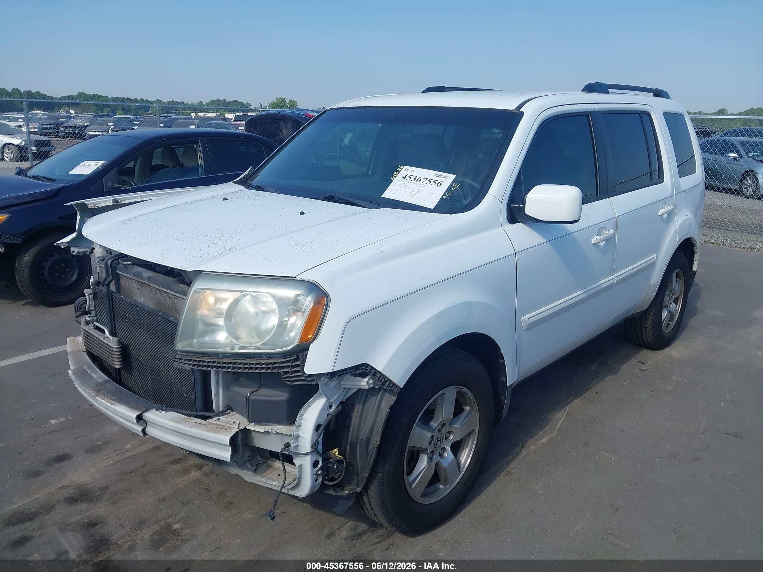 2010 Honda Pilot Ex White vin: 5FNYF3H40AB006183