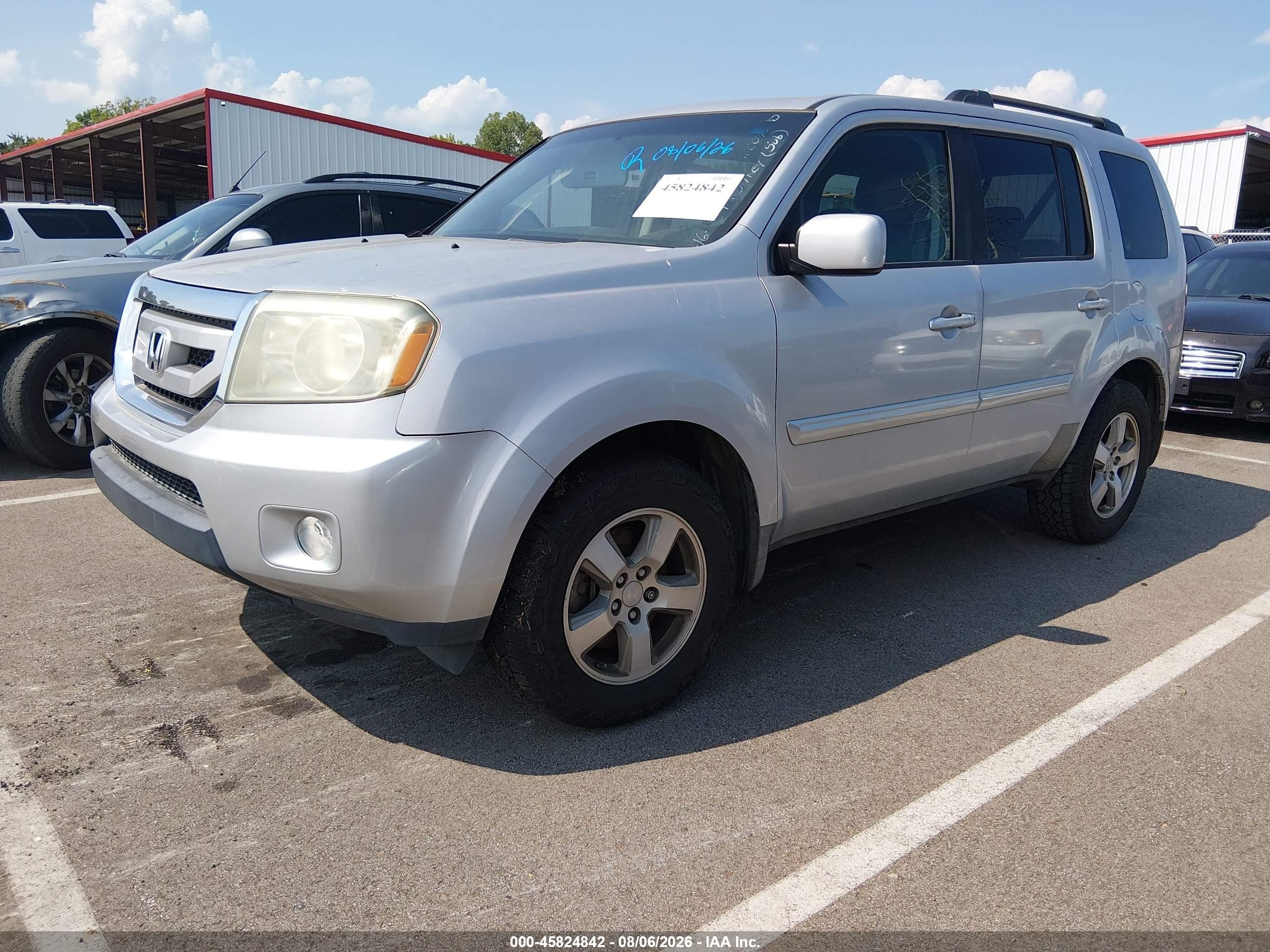 2010 Honda Pilot Ex Silver vin: 5FNYF3H40AB007270
