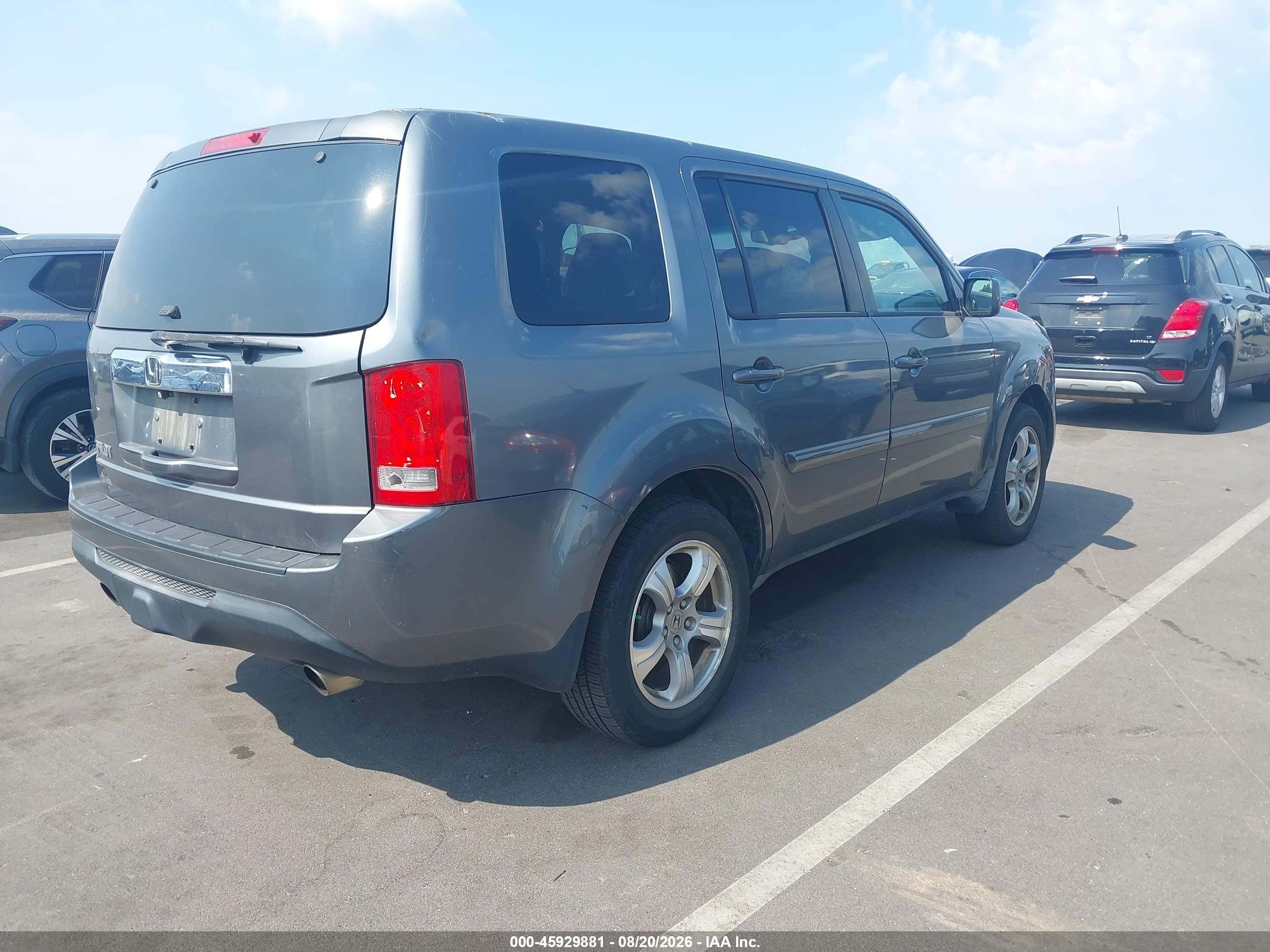 2012 Honda Pilot Ex Gray vin: 5FNYF3H40CB009880